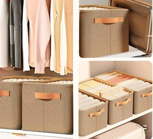 Caixas Organizadoras de Roupas Dobráveis – Kits Econômicos