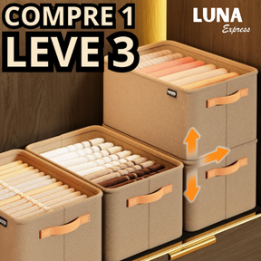 Caixas Organizadoras de Roupas Dobráveis – Kits Econômicos