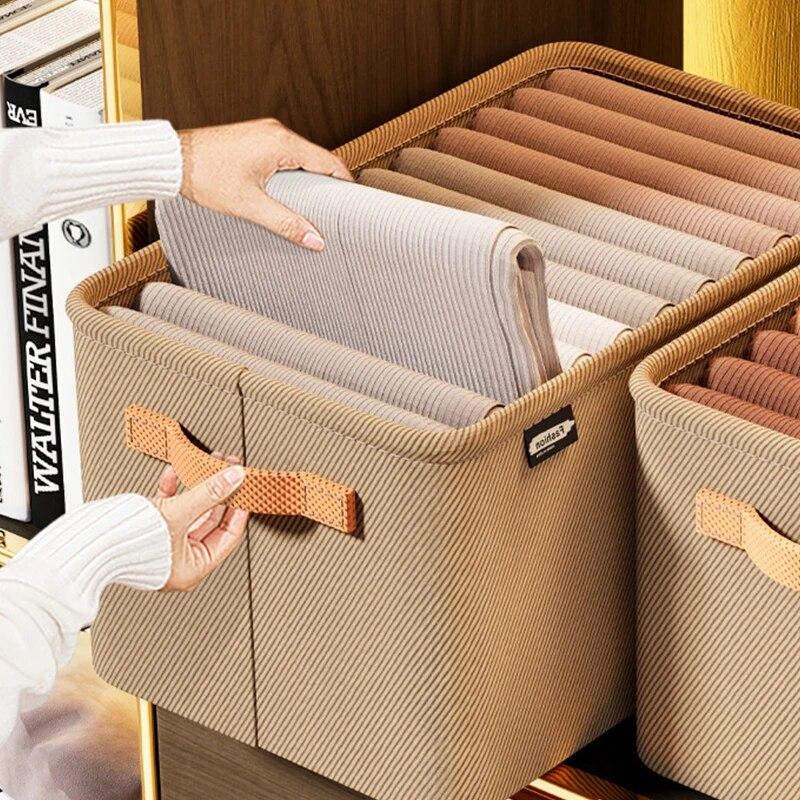 Caixas Organizadoras de Roupas Dobráveis – Kits Econômicos