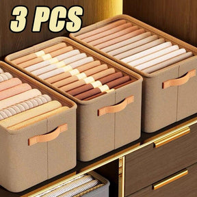 Caixas Organizadoras de Roupas Dobráveis – Kits Econômicos