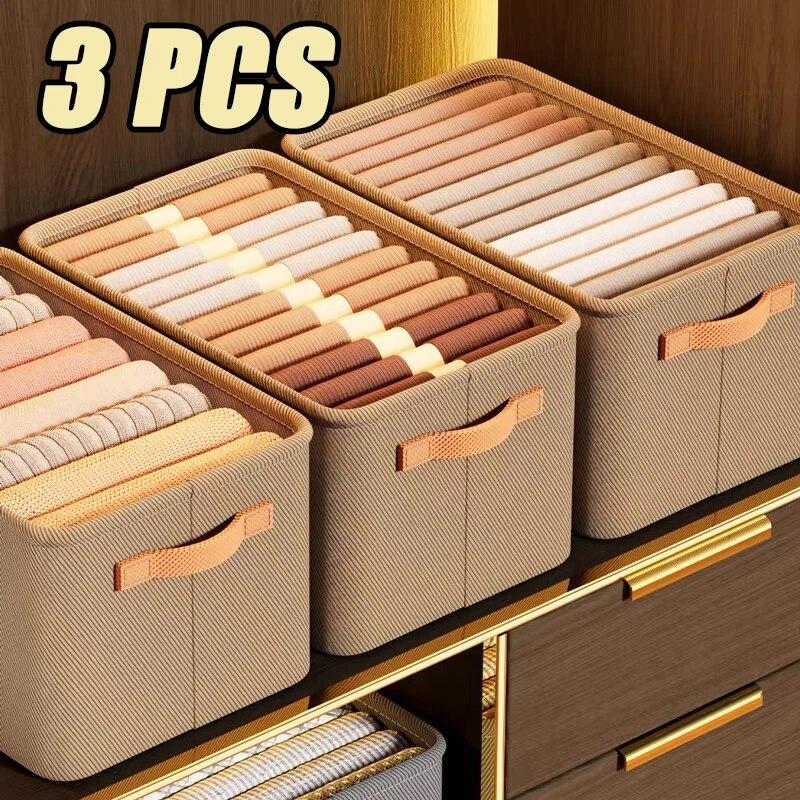 Caixas Organizadoras de Roupas Dobráveis – Kits Econômicos